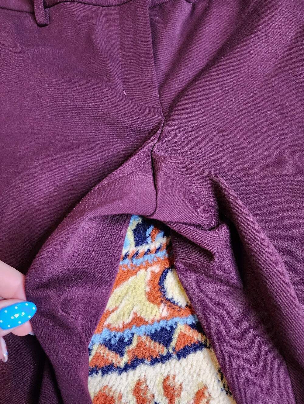 Express Editor Barely Boot Low Rise Burgundy Dress Pants - Picture 3 of 5
